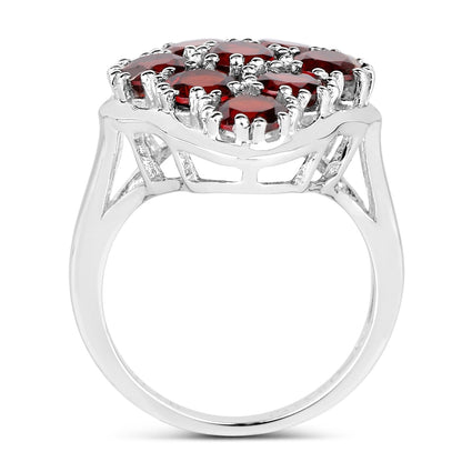 5.22 Carat Genuine  Garnet .925 Sterling Silver Ring Bids.com
