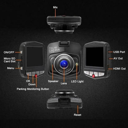 2.4-Inch Black Full HD 1080P Resolution Dashcam DailySale