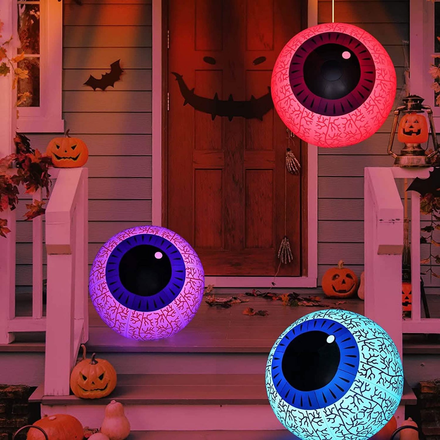 24-Inch Halloween Inflatable Ghost Eyeball Decor DailySale