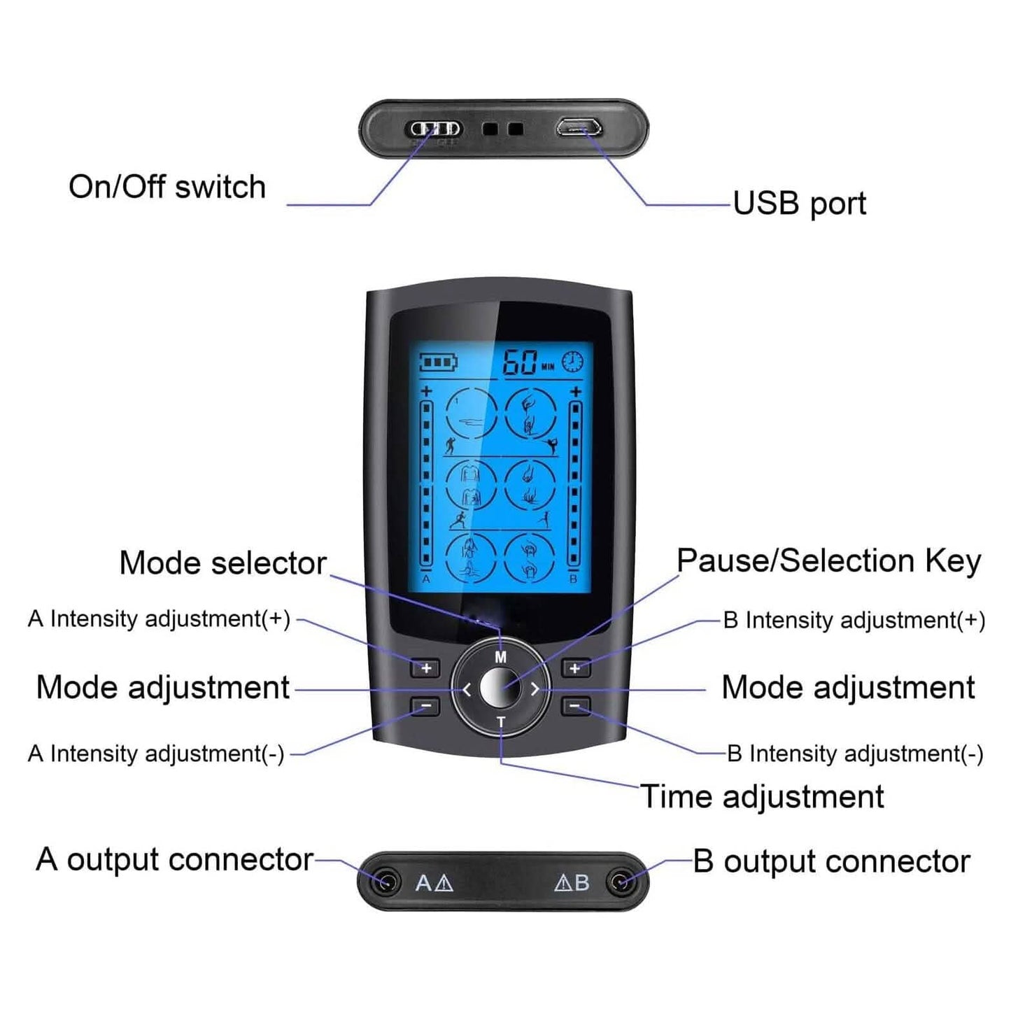 24 Modes Muscle Stimulator for Pain Relief Therapy DailySale