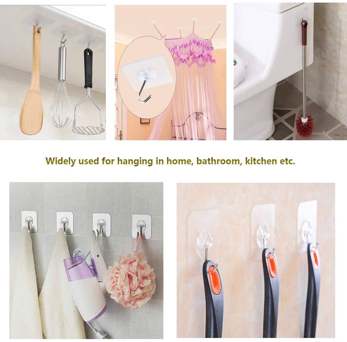 24-Pack: Adhesive Hooks Kitchen Wall Hooks DailySale