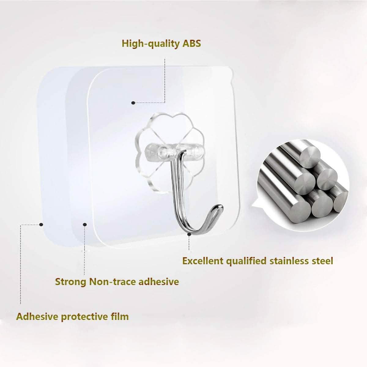 24-Pack: Adhesive Hooks Kitchen Wall Hooks DailySale