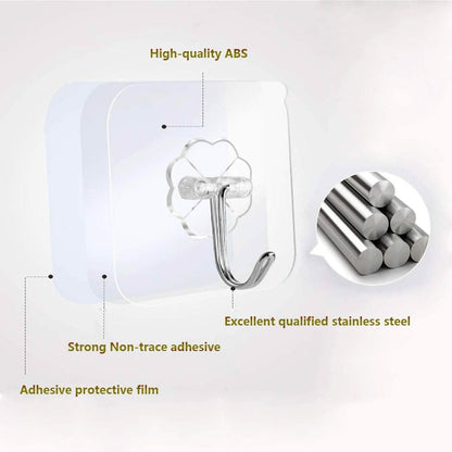 24-Pack: Adhesive Hooks Kitchen Wall Hooks DailySale