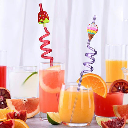 24-Pack: Reusable Ice Cream Straws for Birthday Party Supplies DailySale
