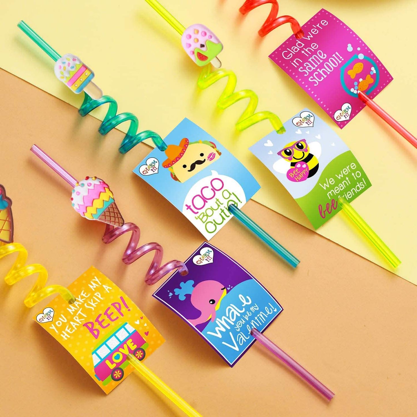 24-Pack: Reusable Ice Cream Straws for Birthday Party Supplies DailySale