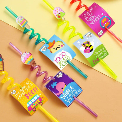 24-Pack: Reusable Ice Cream Straws for Birthday Party Supplies DailySale