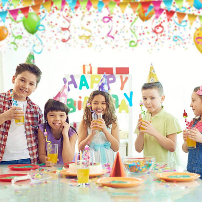 24-Pack: Reusable Ice Cream Straws for Birthday Party Supplies DailySale