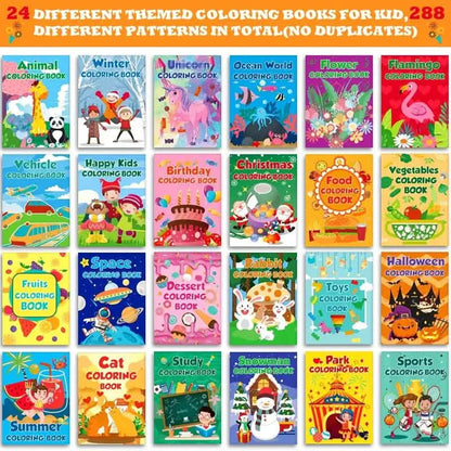 24-Pack: Small Coloring Books For Kids Ages 4-12 DailySale