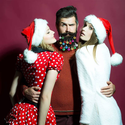 24-Piece: Christmas Beard Baubles Ornaments Santa Claus Beard Bells DailySale