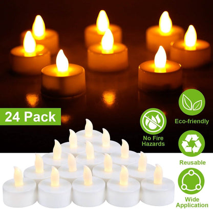 24-Piece: Flameless LED Tealight Candles DailySale