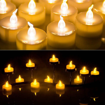 24-Piece: LED Flameless Tealight Smokeless Flickering Candles DailySale