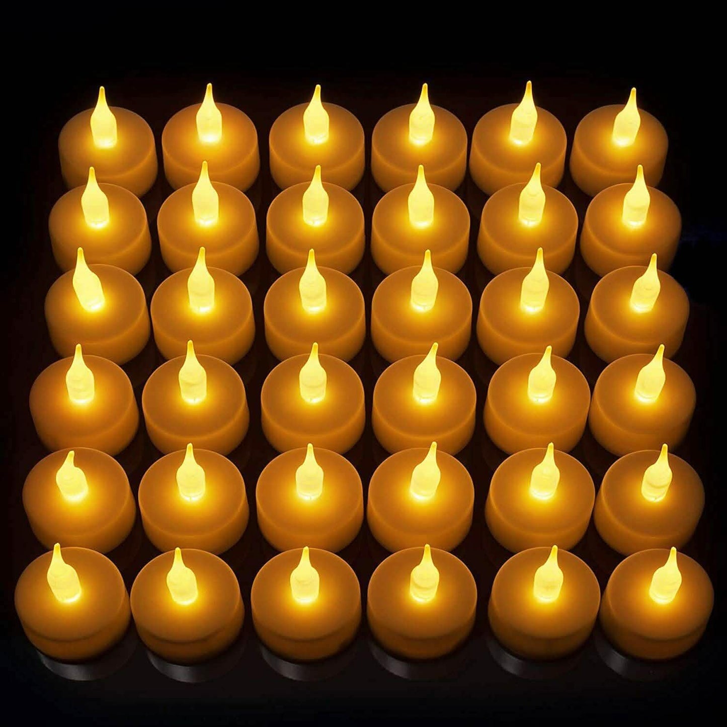 24-Piece: LED Flameless Tealight Smokeless Flickering Candles DailySale