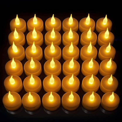 24-Piece: LED Flameless Tealight Smokeless Flickering Candles DailySale