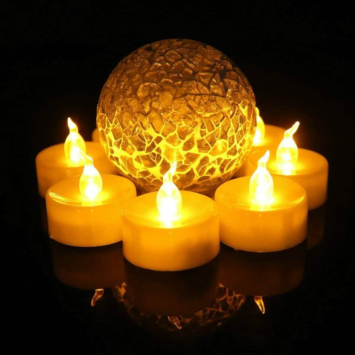 24-Piece: LED Flameless Tealight Smokeless Flickering Candles DailySale