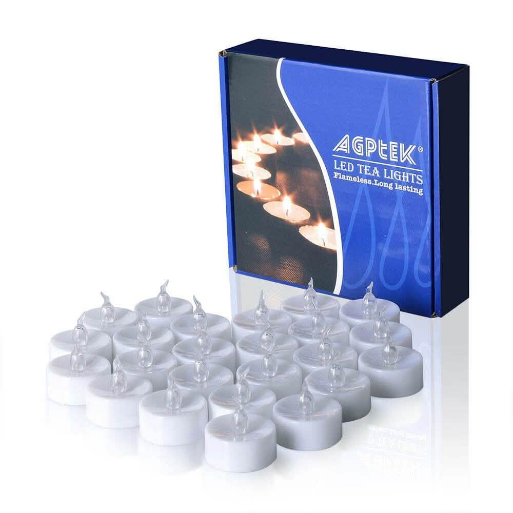 24-Piece: LED Flameless Tealight Smokeless Flickering Candles DailySale