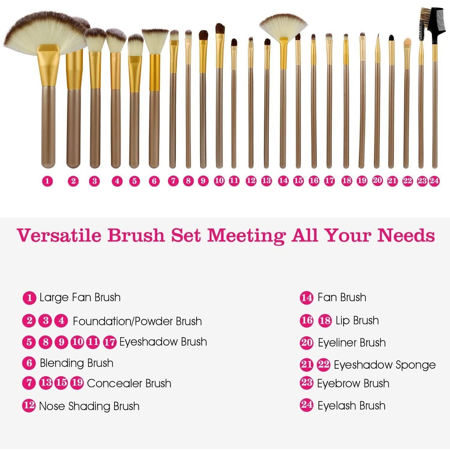 24-Piece: Makeup Brushes Set DailySale