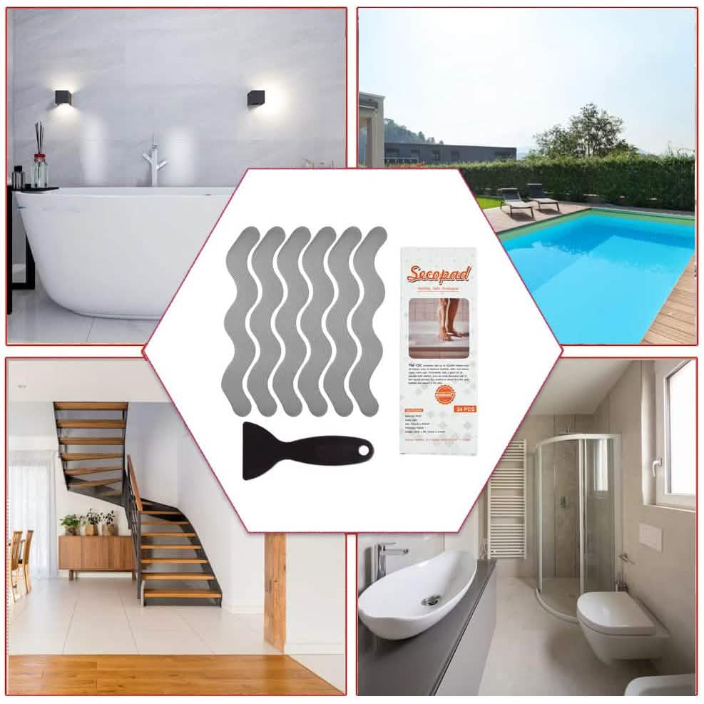 24-Piece: Safe Tub Strips Adhesive Non-Slip Shower Stickers Set DailySale