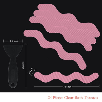 24-Piece: Safe Tub Strips Adhesive Non-Slip Shower Stickers Set DailySale