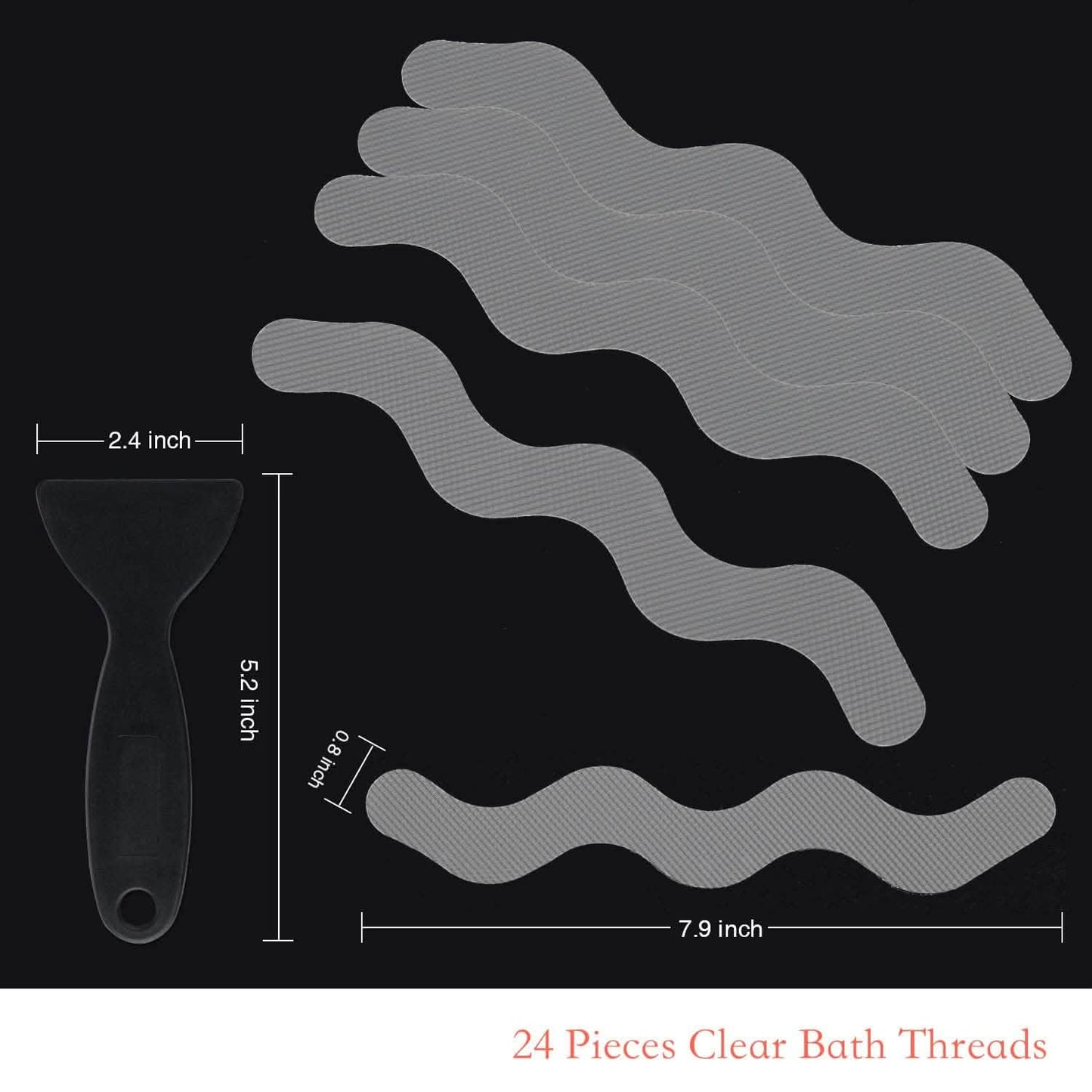 24-Piece: Safe Tub Strips Adhesive Non-Slip Shower Stickers Set DailySale
