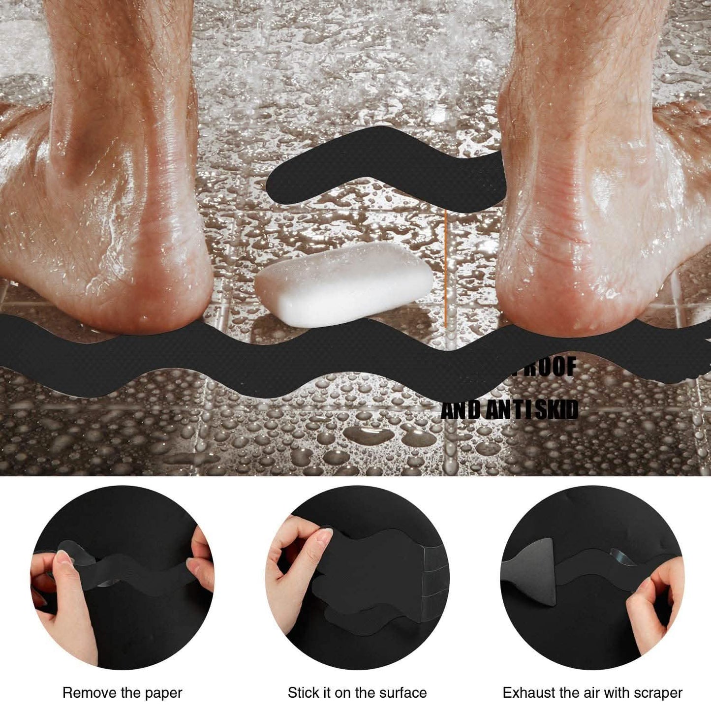 24-Piece: Safe Tub Strips Adhesive Non-Slip Shower Stickers Set DailySale