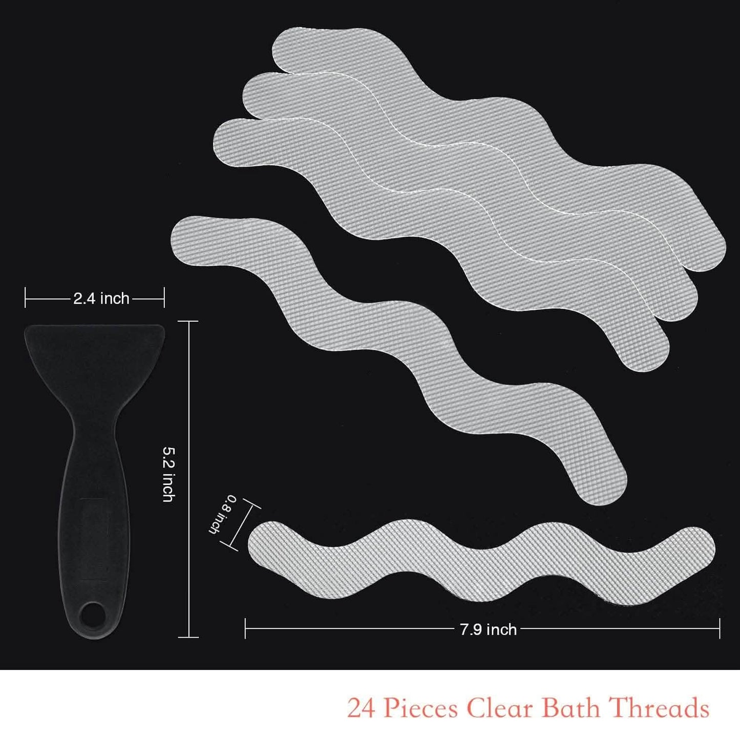 24-Piece: Safe Tub Strips Adhesive Non-Slip Shower Stickers Set DailySale