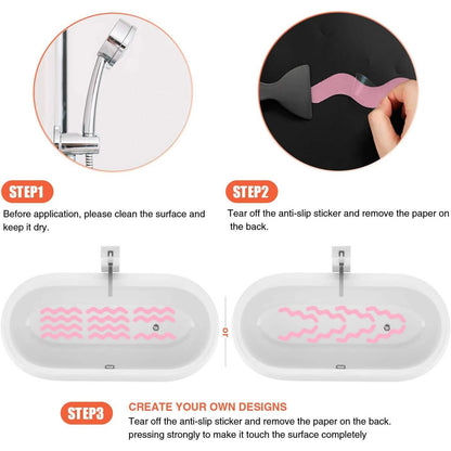 24-Piece: Safe Tub Strips Adhesive Non-Slip Shower Stickers Set DailySale