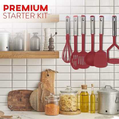 24-Piece Set: Nylon and Stainless Steel Utensil Set DailySale
