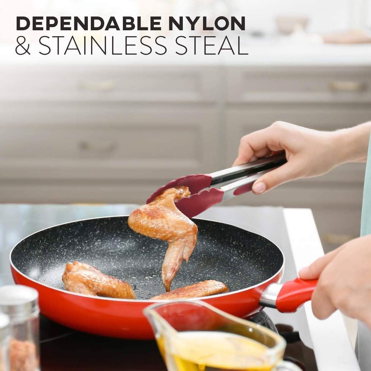 24-Piece Set: Nylon and Stainless Steel Utensil Set DailySale
