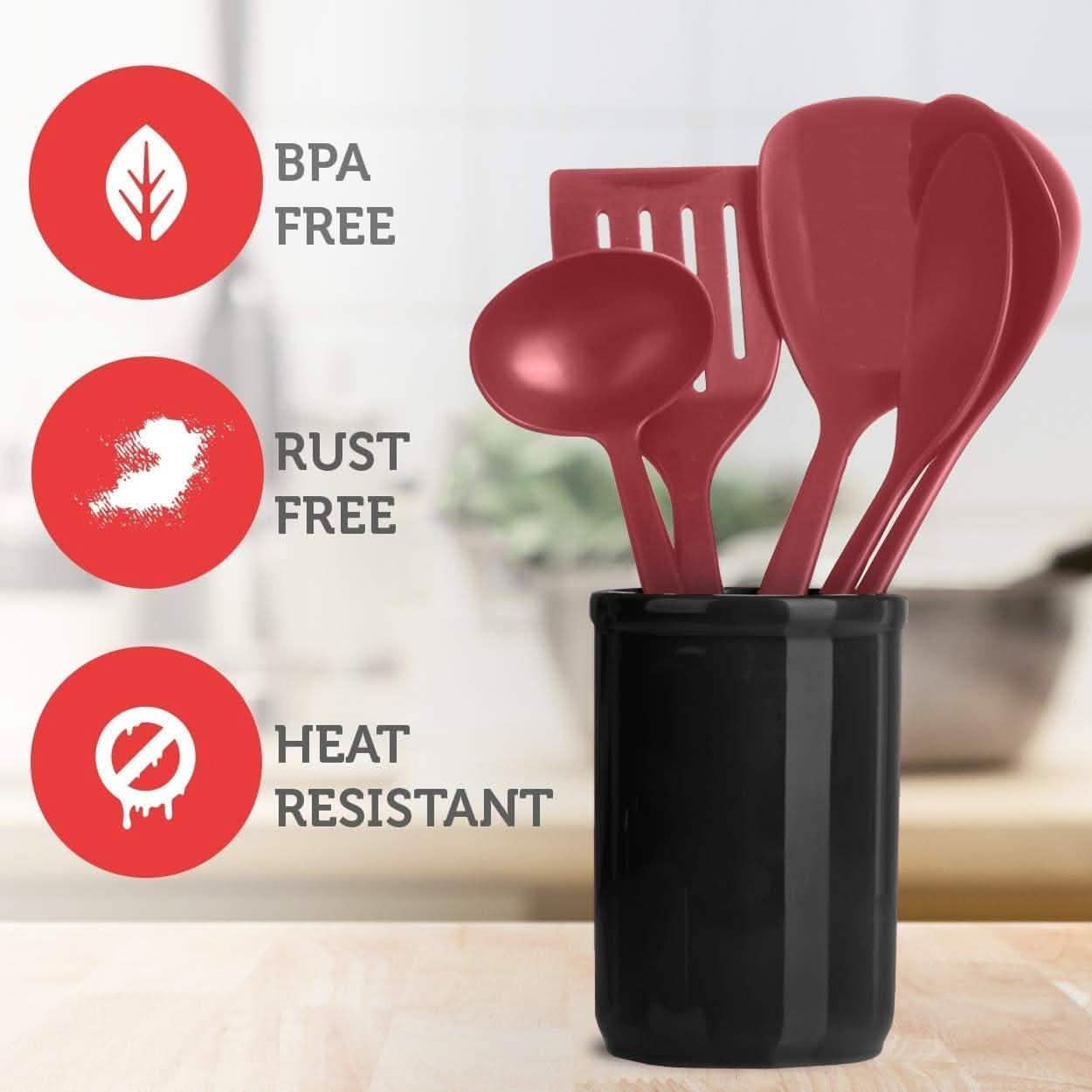 24-Piece Set: Nylon and Stainless Steel Utensil Set DailySale