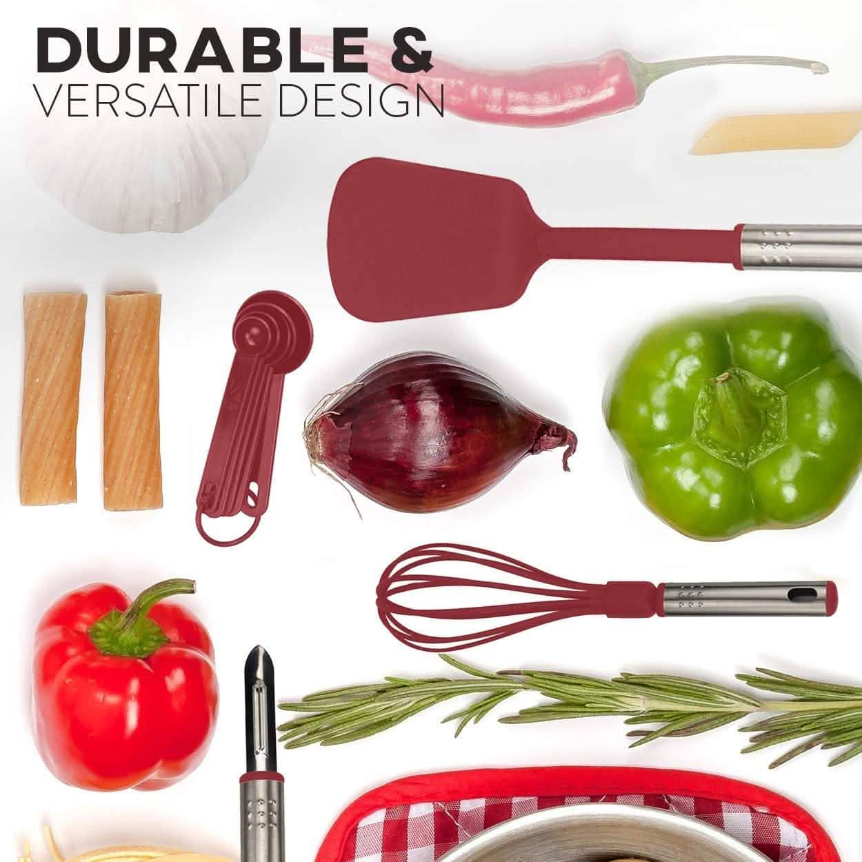 24-Piece Set: Nylon and Stainless Steel Utensil Set DailySale