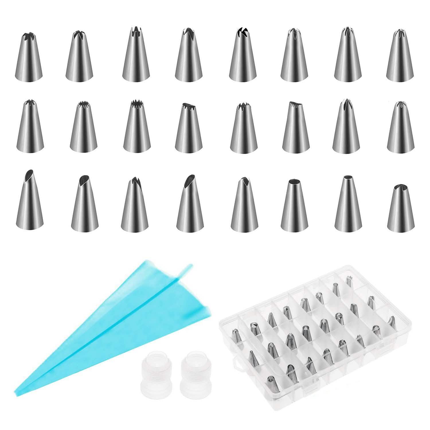 24-Piece: Stainless Steel Cake Decorating Supplies Kit DailySale
