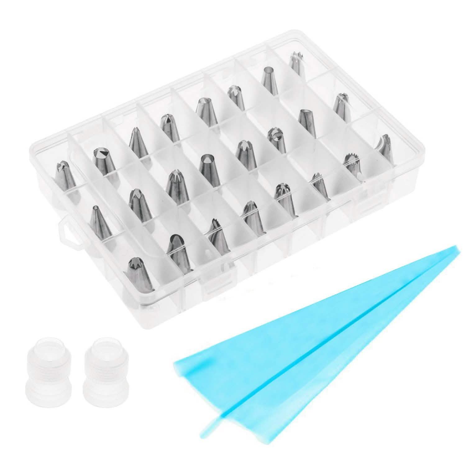 24-Piece: Stainless Steel Cake Decorating Supplies Kit DailySale