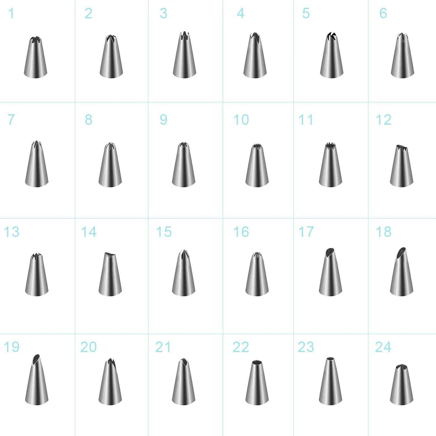 24-Piece: Stainless Steel Cake Decorating Supplies Kit DailySale