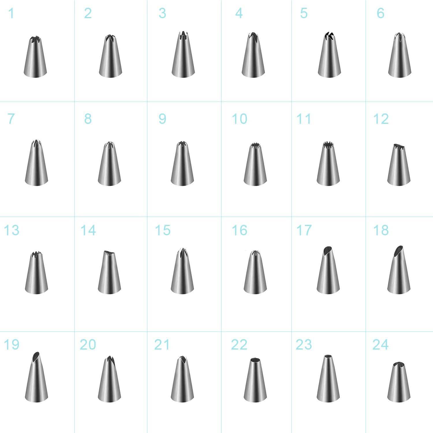 24-Piece: Stainless Steel Cake Decorating Supplies Kit DailySale