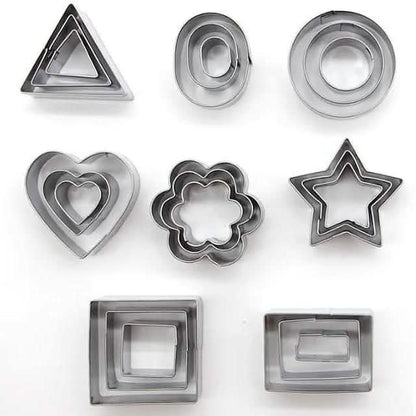 24-Piece: Stainless Steel Cookie Cutters Set DailySale
