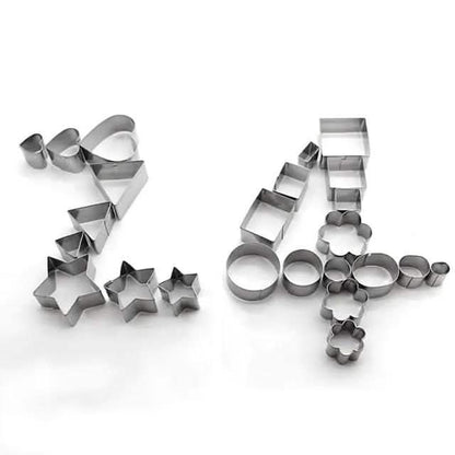 24-Piece: Stainless Steel Cookie Cutters Set DailySale