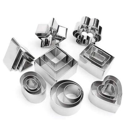 24-Piece: Stainless Steel Cookie Cutters Set DailySale