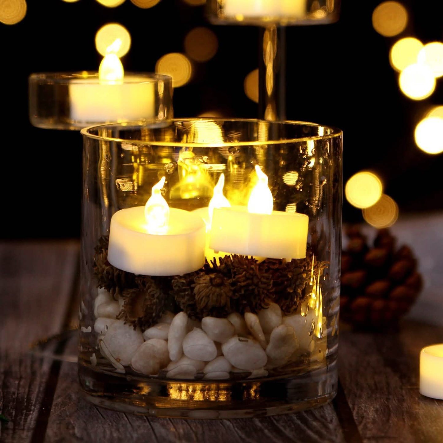24-Piece: Warm White LED Tealight Candles DailySale