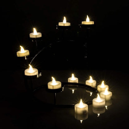 24-Piece: Warm White Tealights Timer Flameless Smokeless Candles DailySale