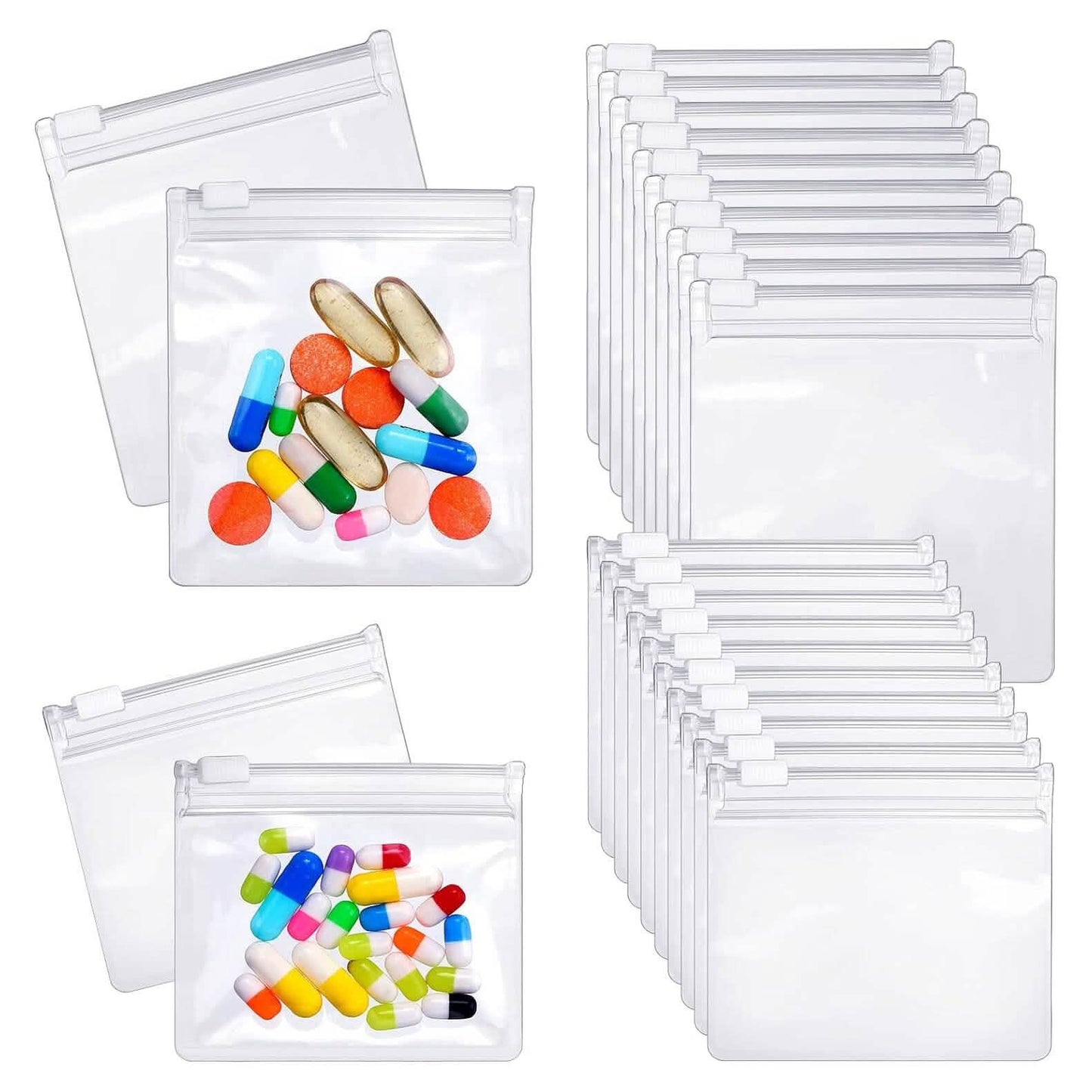 24-Piece: Zippered Pill Pouch Bags DailySale