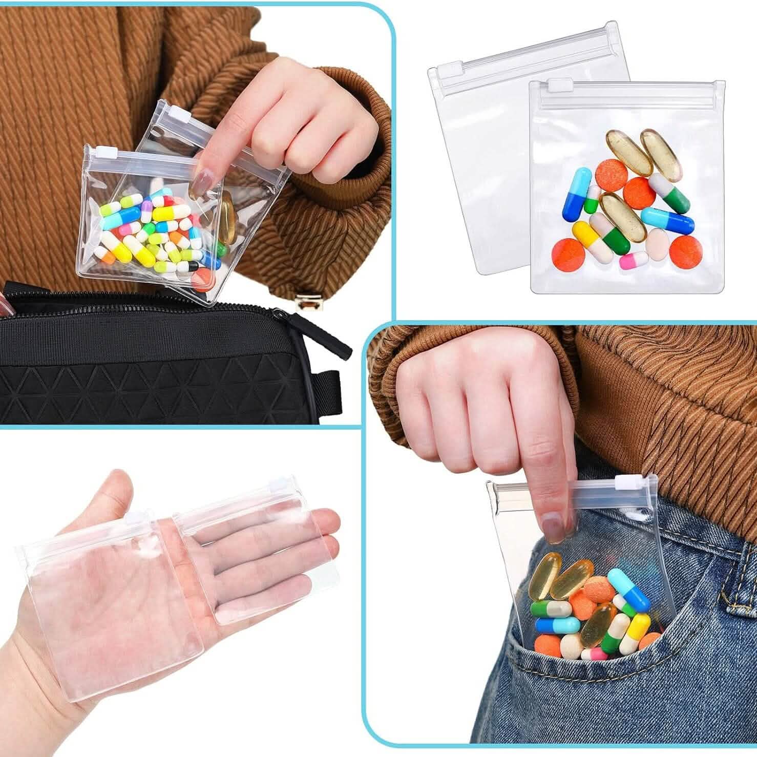 24-Piece: Zippered Pill Pouch Bags DailySale