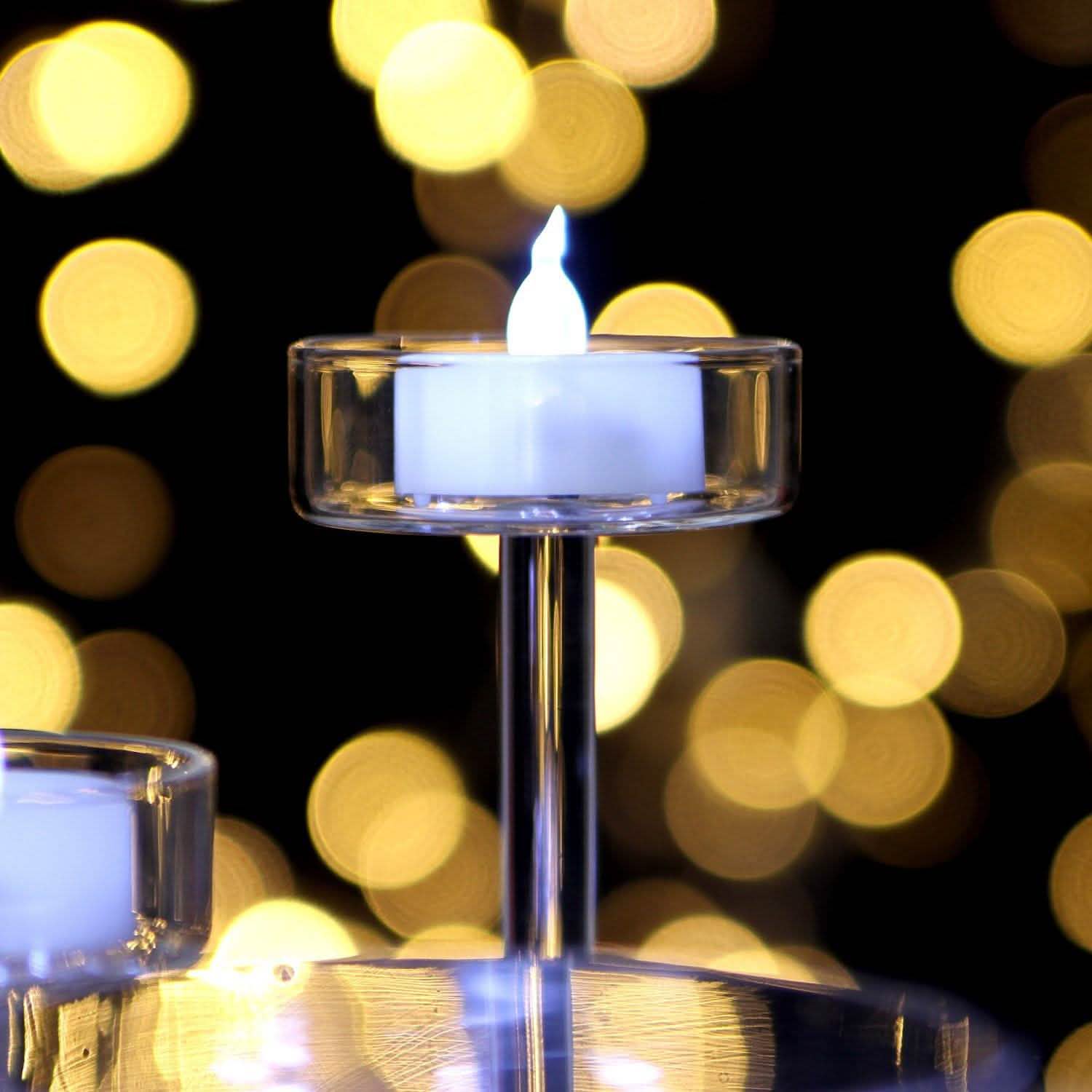 24-Pieces: Cool White LED Flameless Tealight Smokeless Timer Candles DailySale