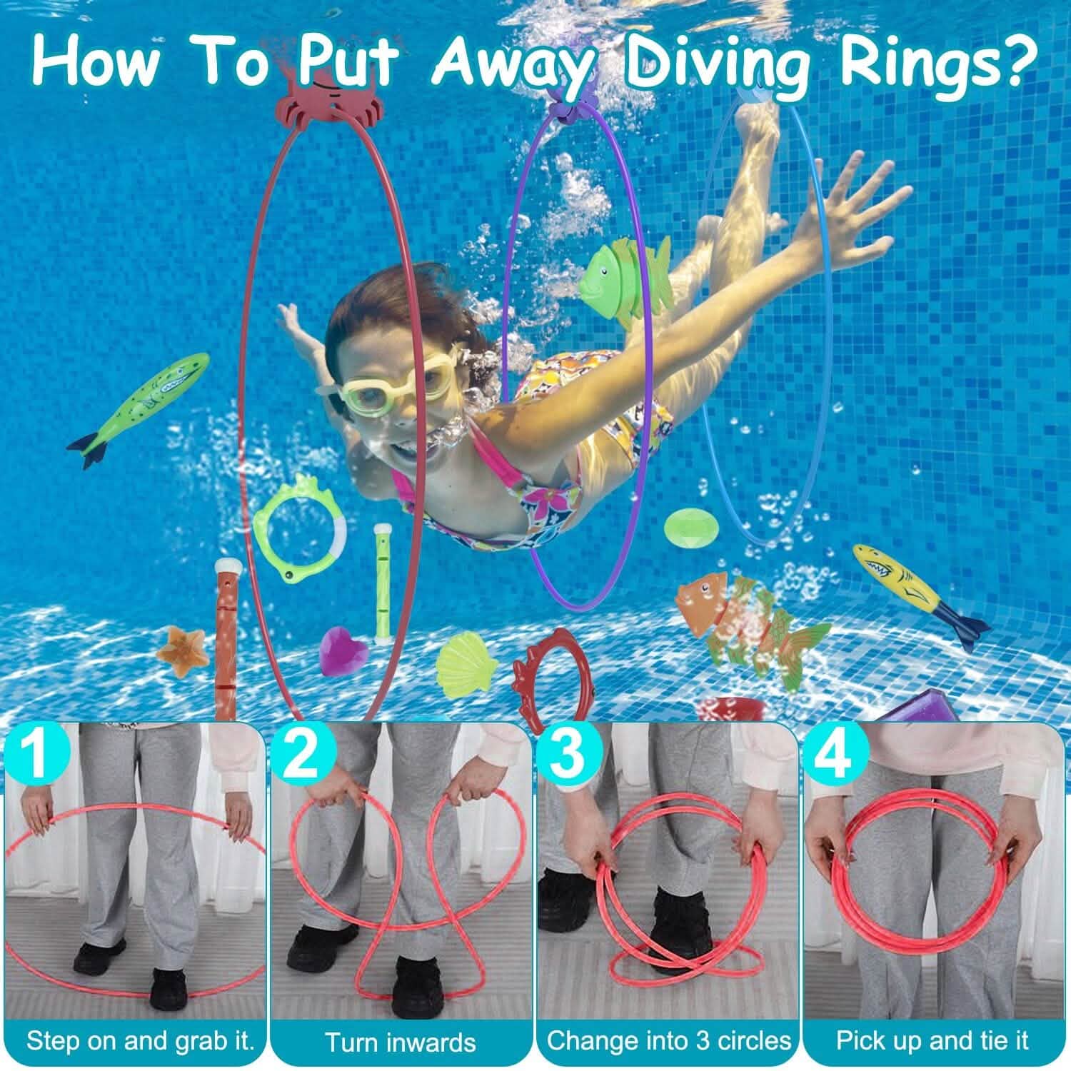 24-Pieces: Diving Toys Swimming Pool for Aged 3+ Years Old DailySale