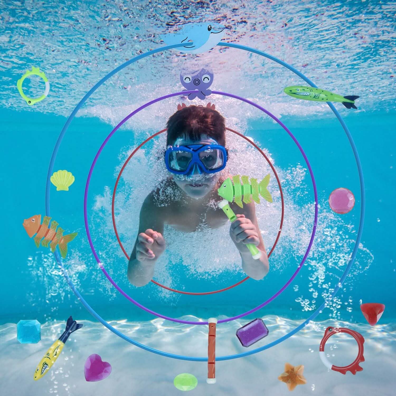 24-Pieces: Diving Toys Swimming Pool for Aged 3+ Years Old DailySale