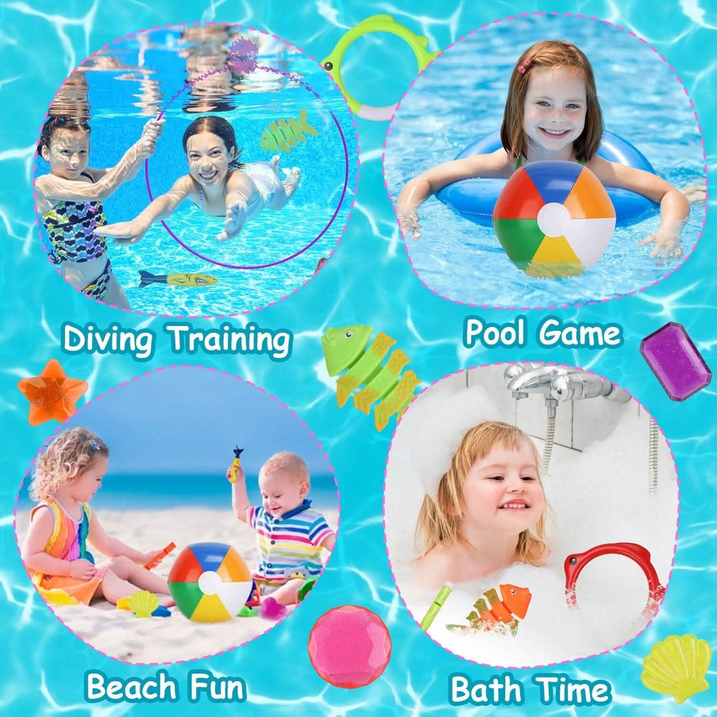 24-Pieces: Diving Toys Swimming Pool for Aged 3+ Years Old DailySale