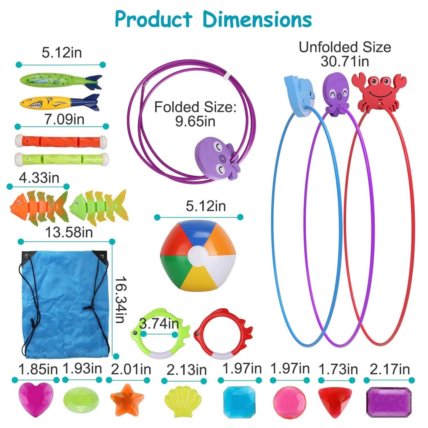 24-Pieces: Diving Toys Swimming Pool for Aged 3+ Years Old DailySale