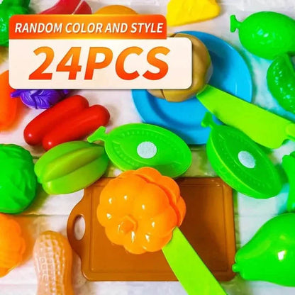 24-Pieces: Fun Food Cutting, Fruit and Vegetable Toys DailySale