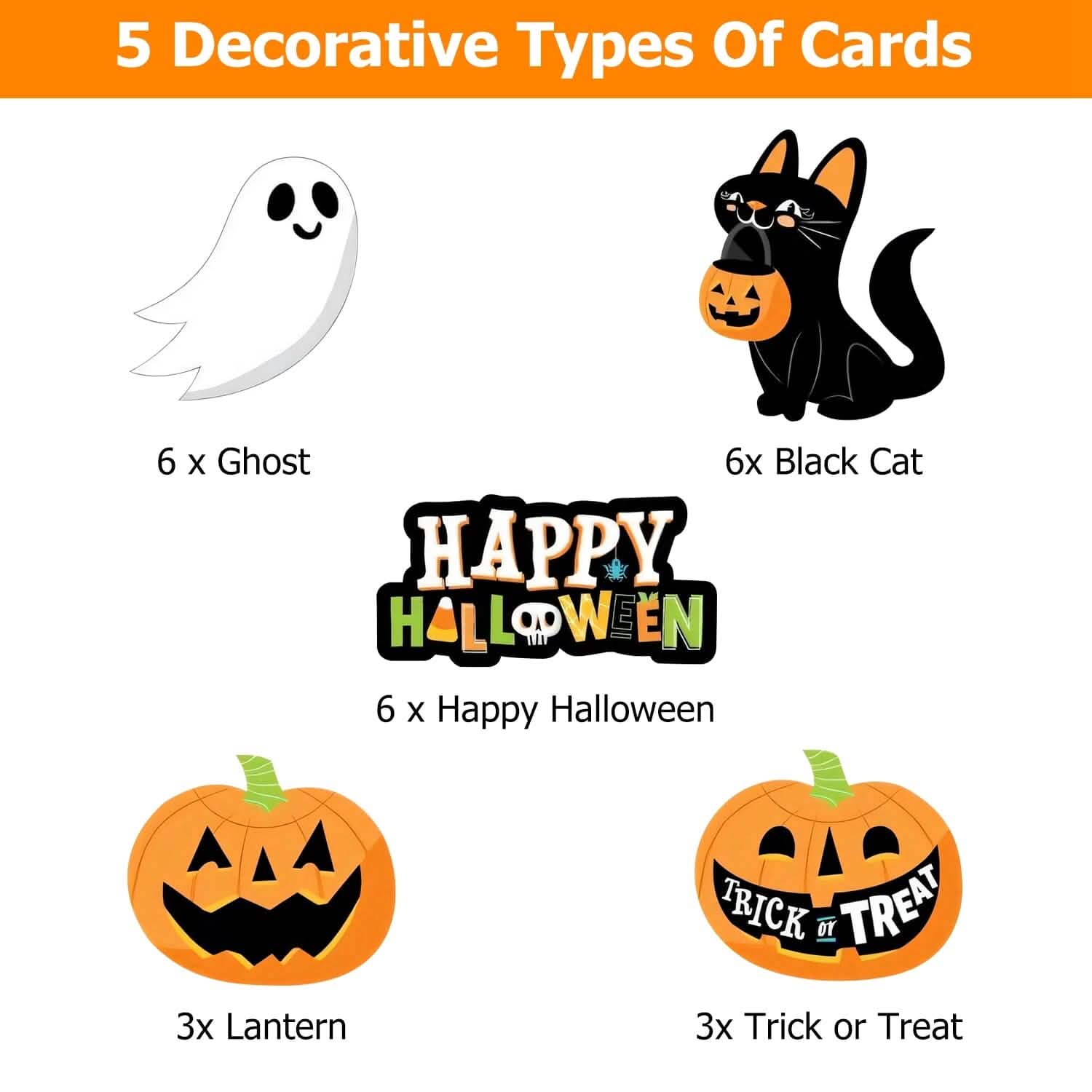 24-Pieces: Halloween Party Striped Decorative Paper Straws DailySale