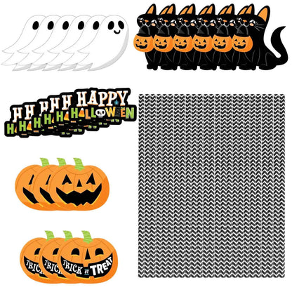 24-Pieces: Halloween Party Striped Decorative Paper Straws DailySale
