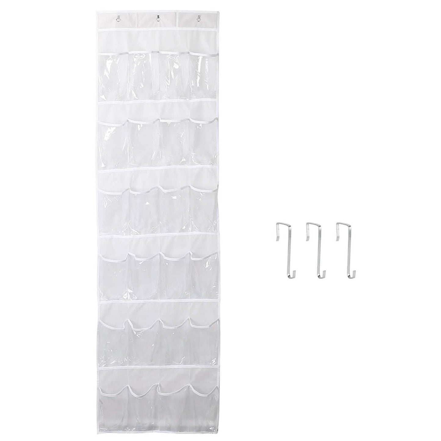 24-Pocket: Over the Door Shoes Rack Crystal Clear Organizer DailySale